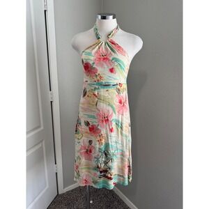 Tommy Bahama Floral Halter Dress‎ Sleeveless Casual Sundress S/P